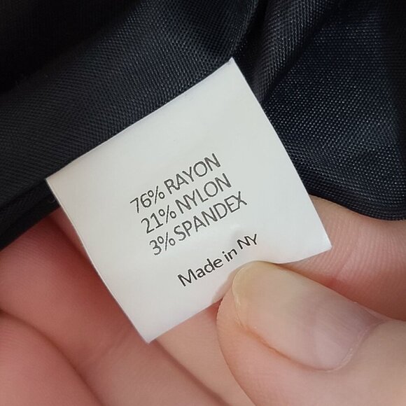 Estelle & Finn Shaped Diamond Print Blue White Open Front Blazer Size 6 - Picture 5 of 9